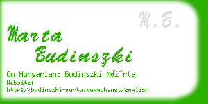 marta budinszki business card